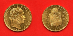 Zlatnik / 8 frt -20 fr./ 1870.-1880.