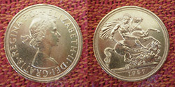Zlatnik ; 1 funta ; “Sovereign” , Velika Britanija
