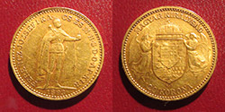 Zlatnik; 20 korona ; Madžarska